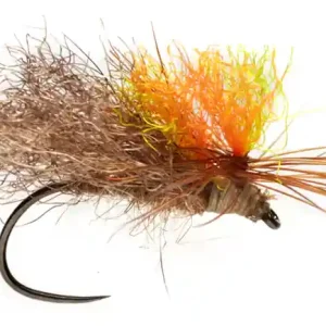 Fulling Mill Weiss' Hi-Top Caddis Tan Barbless Trockenfliege- 12
