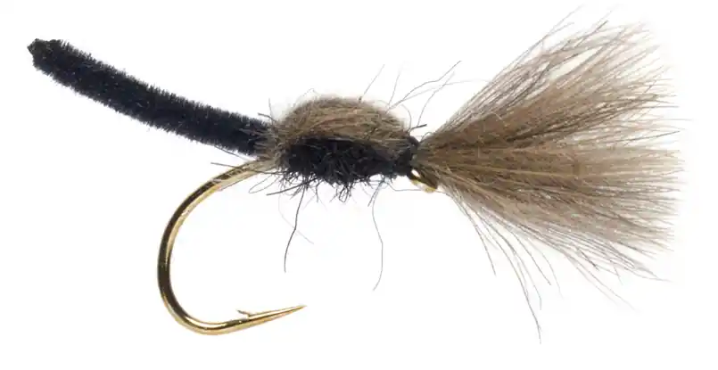 Fulling Mill Technical Dryfly Jackie's Black Palomino Shuttlecock Trockenfliege- 14