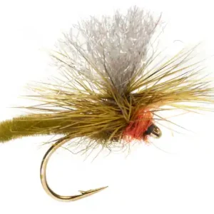Fulling Mill Technical Dryfly Jackie's Olive & Orange Palomino Parachute #14 Trockenfliege-