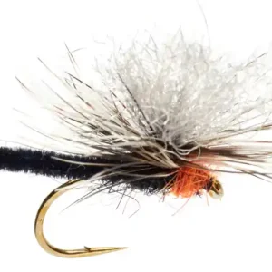 Fulling Mill Technical Dryfly Jackie's Black & Orange Palomino Parachute Trockenfliege-                                                                                                                                                                                                                        14