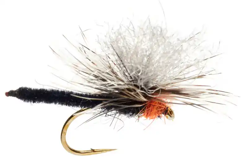 Fulling Mill Technical Dryfly Jackie's Black & Orange Palomino Parachute Trockenfliege- 14