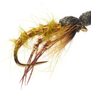 Fulling Mill Tactical Stillwater Dryflies Jenkin's Popper Hopper Olive Barbless Trockenfliege-                                                                                                                                                                                                                        10