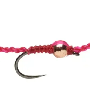 Fulling Mill Tactical Nymphs Olsens DNA Worm Pink & Red Barbless- 10d