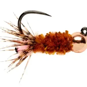 Fulling Mill Nymphe - Chewing Gum Cased Caddis Pink Barbless- 8