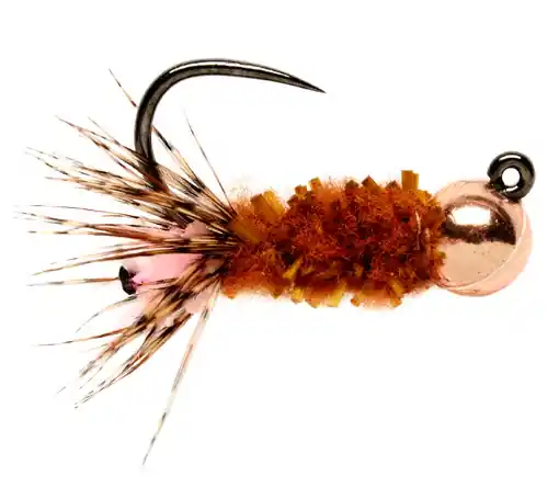 Fulling Mill Nymphe - Chewing Gum Cased Caddis Pink Barbless- 8