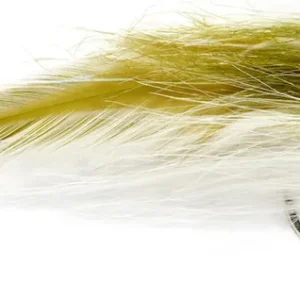 Fulling Mill Two Tone Brushy Streamer #6/0 Olive & White-