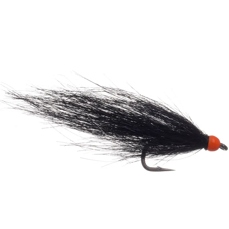 Superflies Supertinsel Black Hot Head Ahrex Streamer- 8