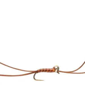 Fulling Mill Bung Worm Dark Olive Yellow Spot Nymph Barbless-