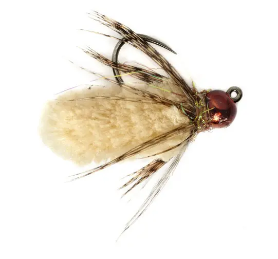 Fulling Mill Nymphe - Mop Fly Beige Barbless-