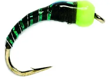 Fulling Mill Nugget Buzzer Black & Green Nymph-