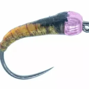 Superflies Tungsten Nymph Glue Larva Pink Bead-