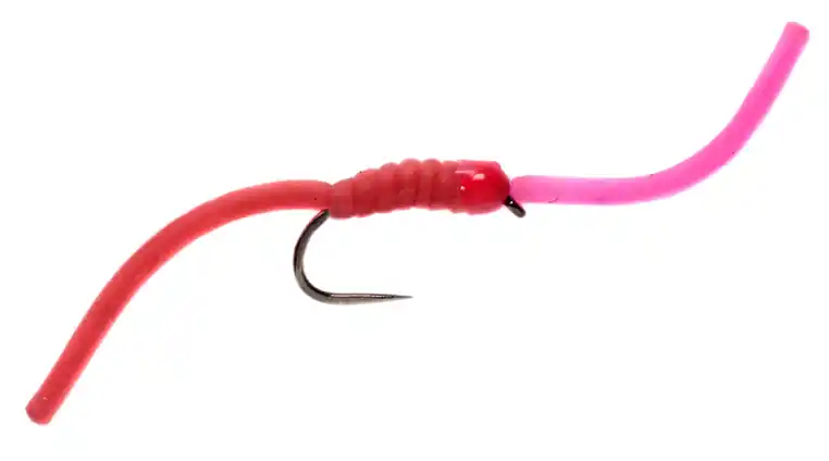 Fulling Mill Nymphe - Squirmy Wiggly Worm Two Tone Barbless- 8