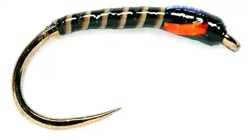 Fulling Mill Buzzer Crank Shank Black Nymph Barbless-