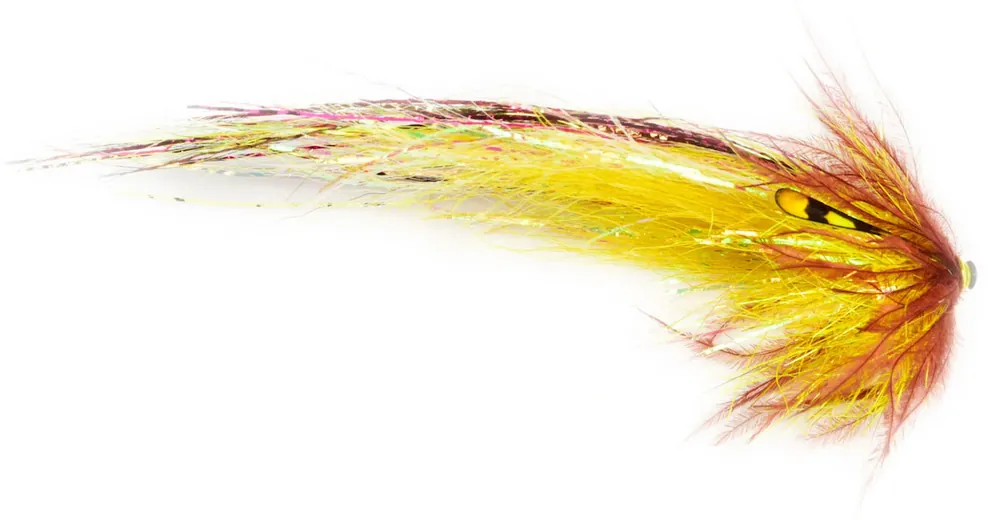Frödin Flies Tubenfliege Flash Wing Series - Hot Magma Yellow- 6 cm