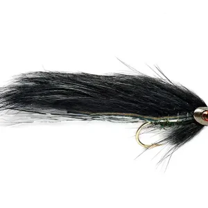 Fulling Mill Streamer - Black Zonker Skullhead-
