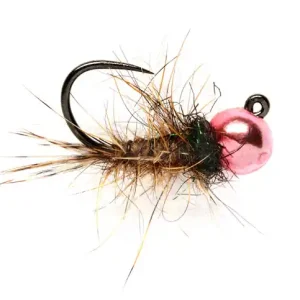 Fulling Mill Nymphe - Rozas Pink Hares Ear Jig Barbless-