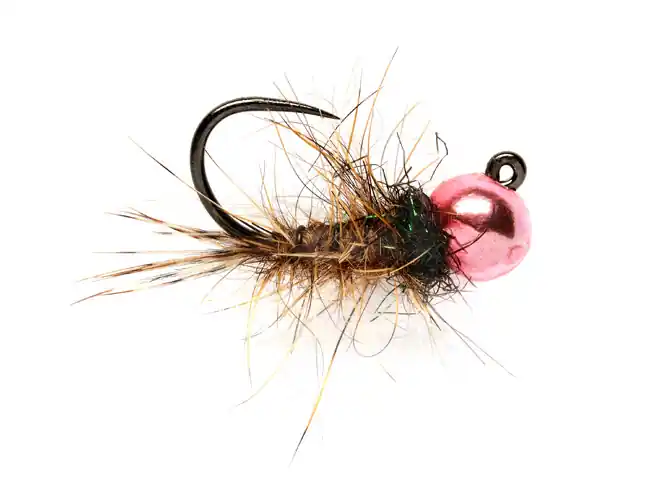 Fulling Mill Nymphe - Rozas Pink Hares Ear Jig Barbless-