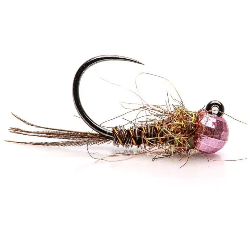 Superflies Tungsten Nymphe Pheasant Tail Disco Jig Light Pink-                                                                                                                                                                                                                        16