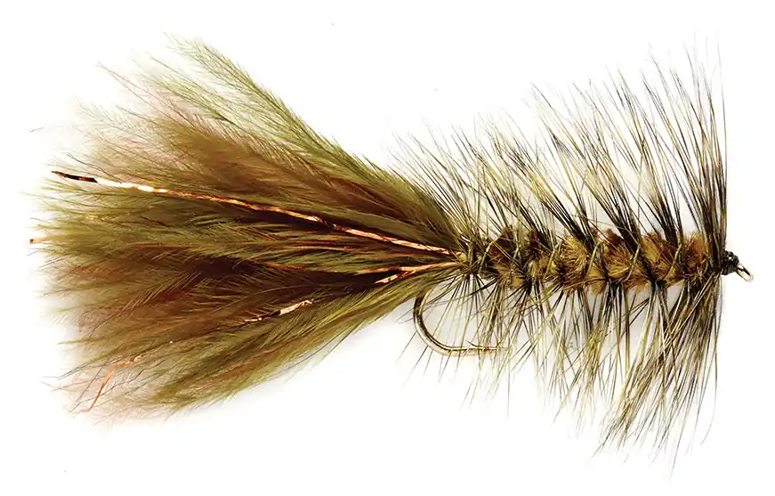 Fulling Mill Streamer - Grizzly Wooly Bugger-