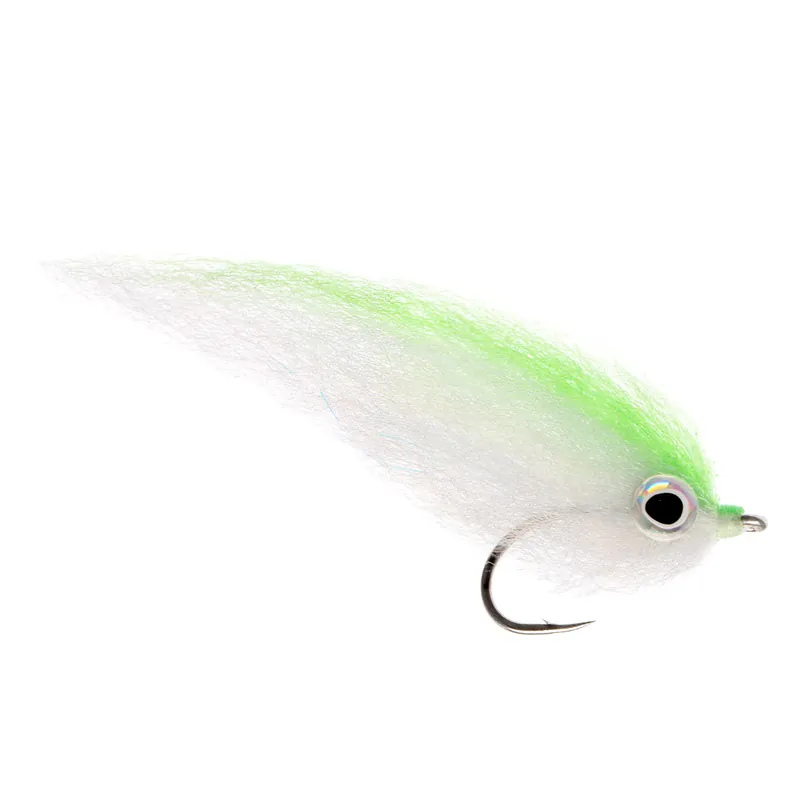 Fishient H2O Streamer - Sculpted Baitfish chartreuse & white-
