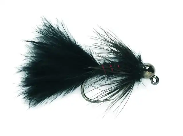 Fulling Mill Streamer - Tungsten Jig Bugger Black Barbless-