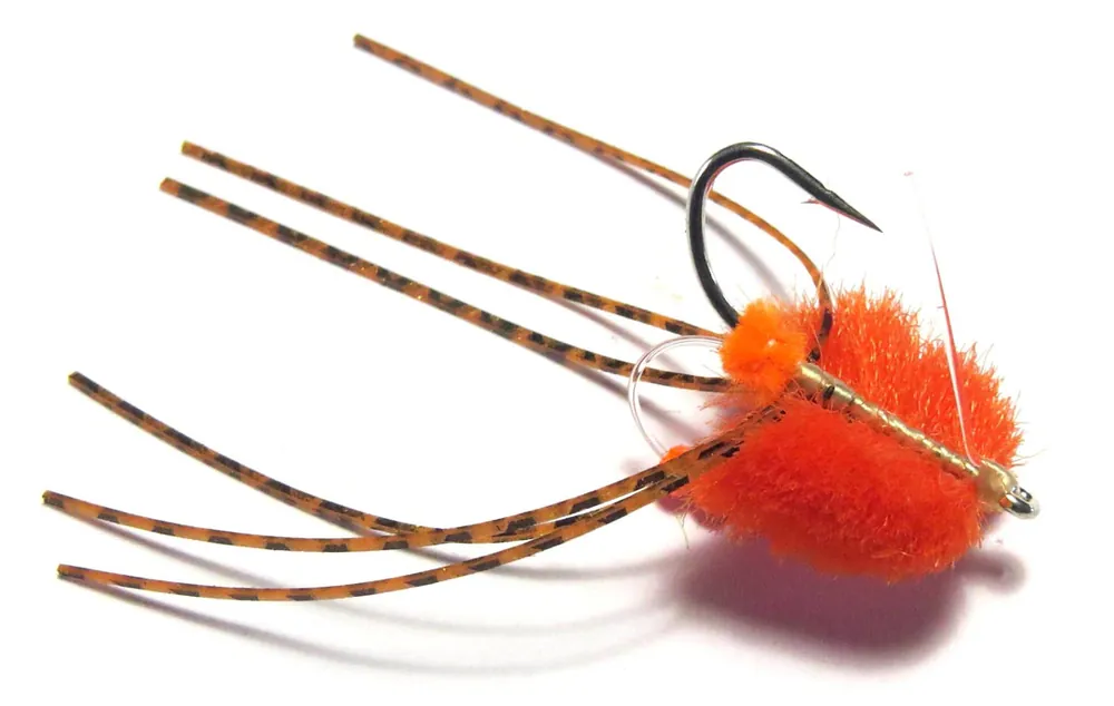 Fishient H2O Salzwasserfliege - Rolling Bead Box Crab orange-