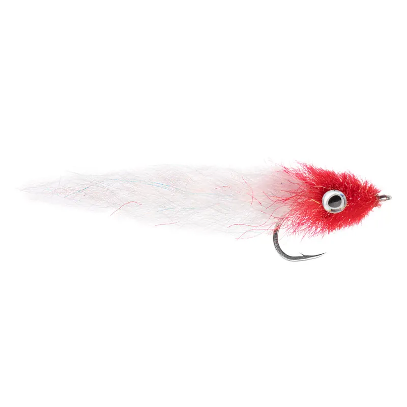 Fishient H2O Streamer - 3D Finger Mullet red & white-