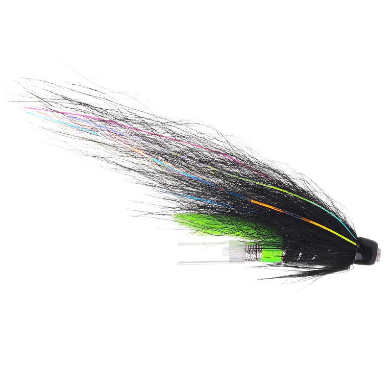 Superflies Lachsfliege - Black Bear Green Butt Brass Conehead- 1/2"