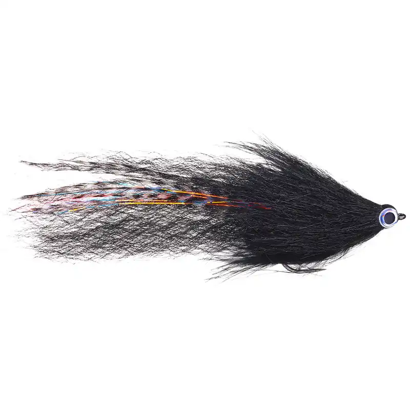 Superflies Hechtfliege - Predator Brush black grizzly- 6/0