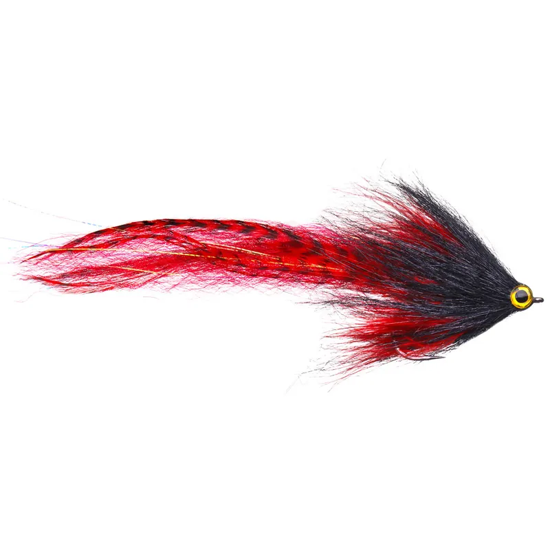 Superflies Hechtfliege - Predator Brush red black- 6/0