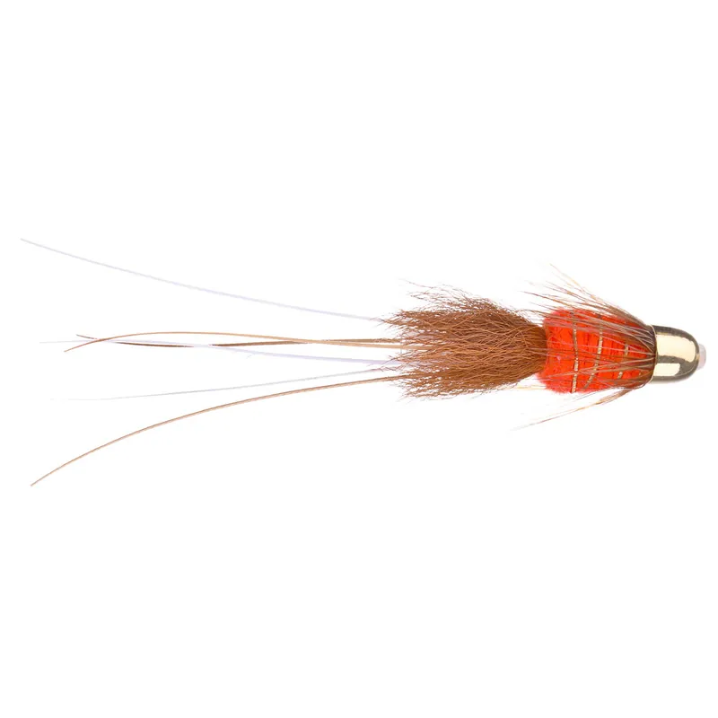 Superflies Lachsfliege - Frances Fire Orange Brass Conehead- 4 mm