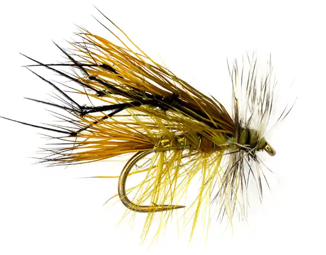 Fulling Mill Trockenfliege - Jackie's Hot Head Olive Stimulator- 10