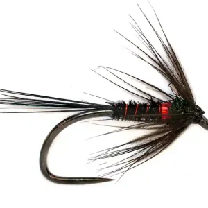 Fulling Mill Nymphe - Jenkins Gangly Cruncher Black & Red Barbless- 10
