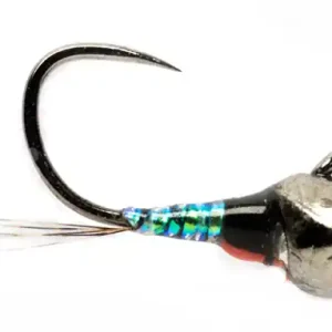 Fulling Mill Nymphe - Croston's FMJ Micro Perdigon Black Widow Barbless-