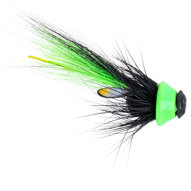Frödin Flies Tubenfliege Icelandic Nano Series - Black Green Helmet- 6 mm