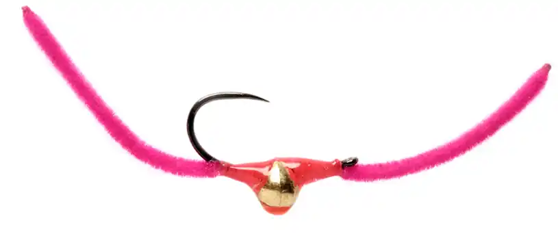 Fulling Mill Nymphe - Croston's Chenille Worm Hot Pink Barbless-