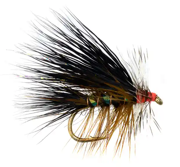 Fulling Mill Trockenfliege - Jackie's Hot Head Sooty Olive Stimulator- 10