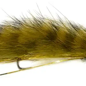 Fulling Mill Streamer - Mini Weighted Snake Olive & Gold Barbless-