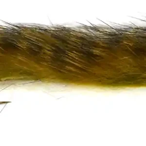 Fulling Mill Streamer - Snake Bead Head Olive Barbless-                                                                                                                                                                                                                        5 cm