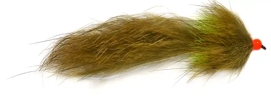 Fulling Mill Streamer - Fluff Cat Olive Tungsten Barbless-
