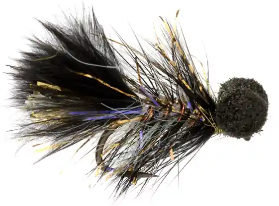 Fulling Mill Streamer - Jenkins Black Humungous Booby Barbless-