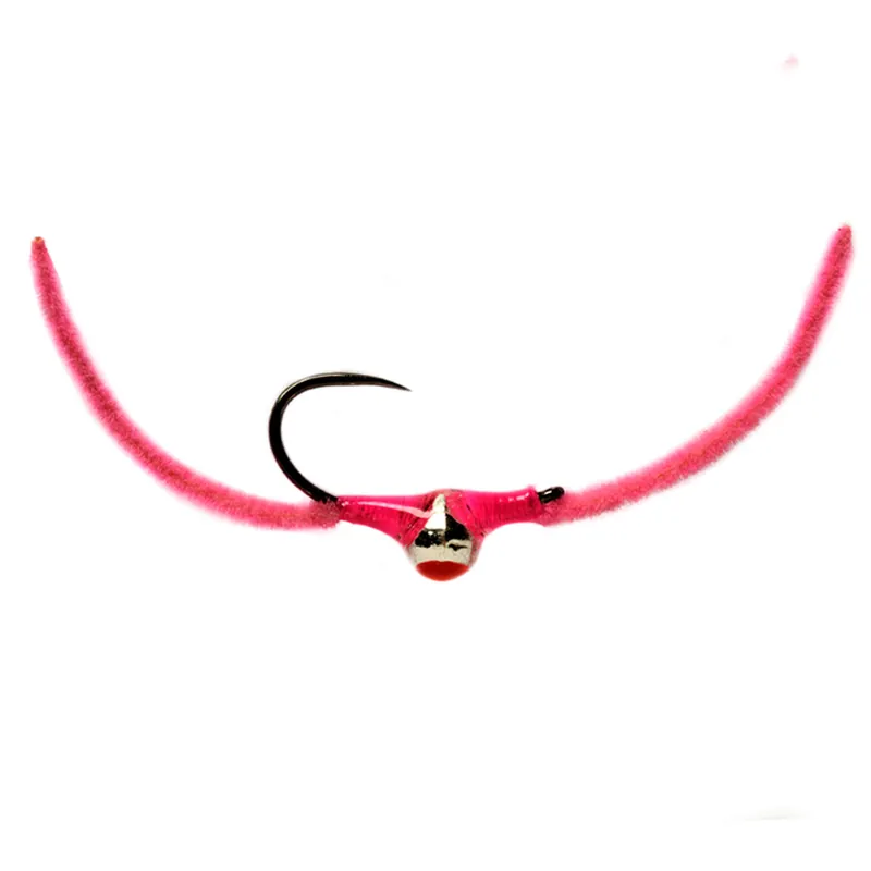 Fulling Mill Nymphe - Croston's Chenille Worm Soft Pink Barbless-