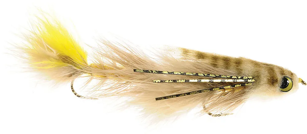 Guideline Streamer - Double Gonga tan/yellow-