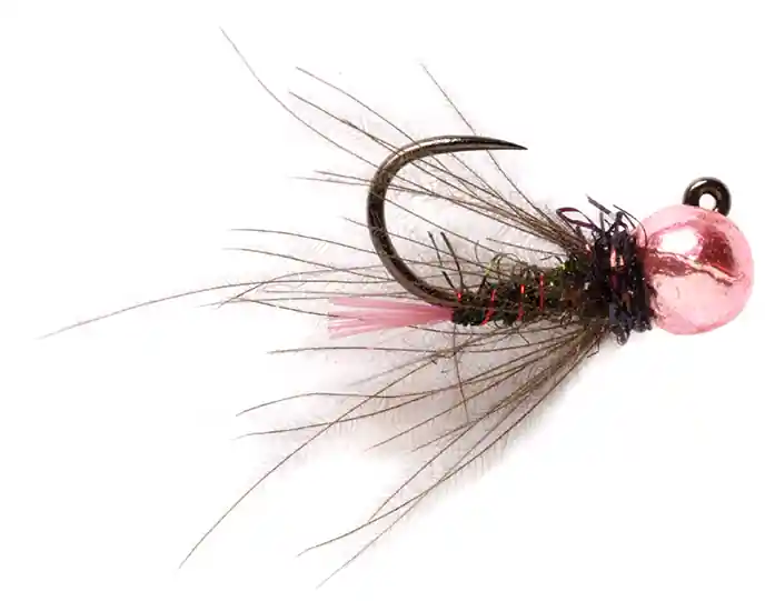Fulling Mill Nymphe - Roza's Dark Neon Jig Barbless- 16