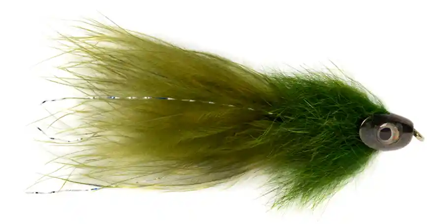 Fulling Mill Streamer - Ronan's Possum Streamer Green Machine-