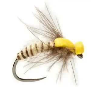 Fulling Mill Trockenfliege - Procter's Spent Caddis Cream Yellow Barbless-