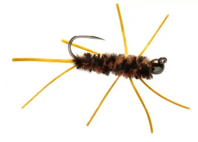 Fulling Mill Nymphe - Pat's Black/Tan Jiggy Barbless- 8
