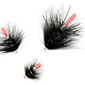 Frödin Flies Tubenfliege Loose Body Series - Black & Silver Tubenfliegen Set-