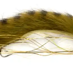 Fulling Mill Streamer - Rob's Olive-Gold Perch & Trout Snake Zonker-                                                                                                                                                                                                                        5 cm