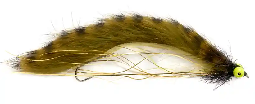 Fulling Mill Streamer - Rob's Olive-Gold Perch & Trout Snake Zonker- 5 cm